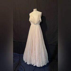 Pas de Deux, Wedding Dress 2 Silk Blush Designer Low Back Dress Gown
